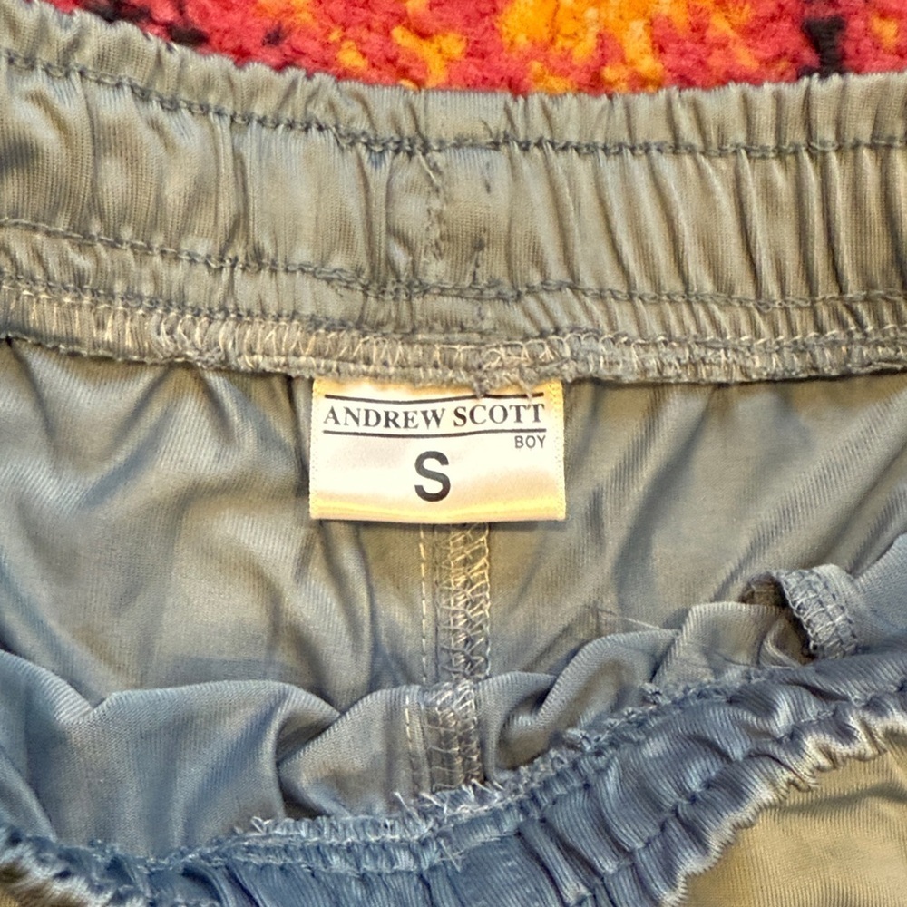 Kids Blue Drawstring Shorts - Picture 3 of 5
